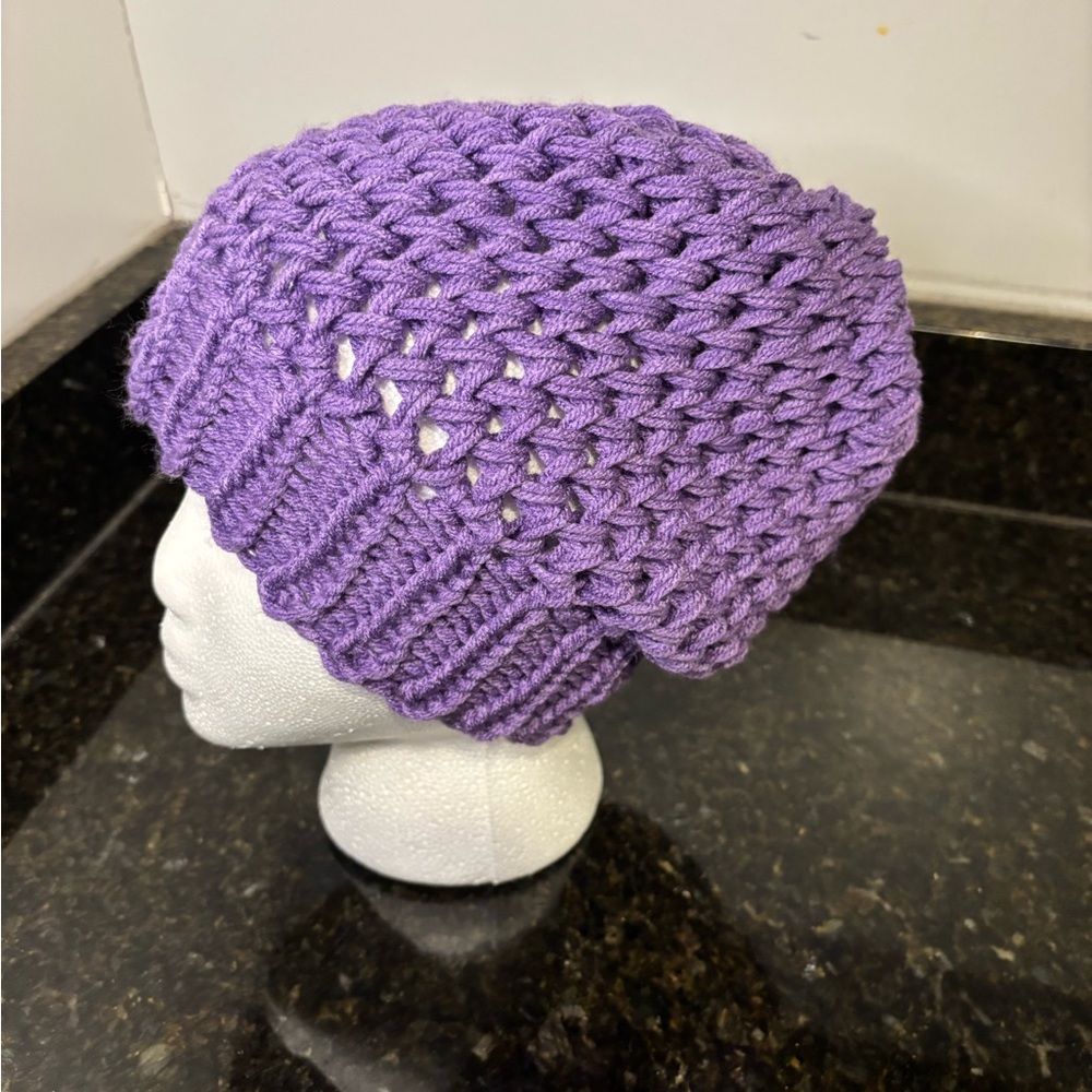 NWOT Purple Knit Beanie